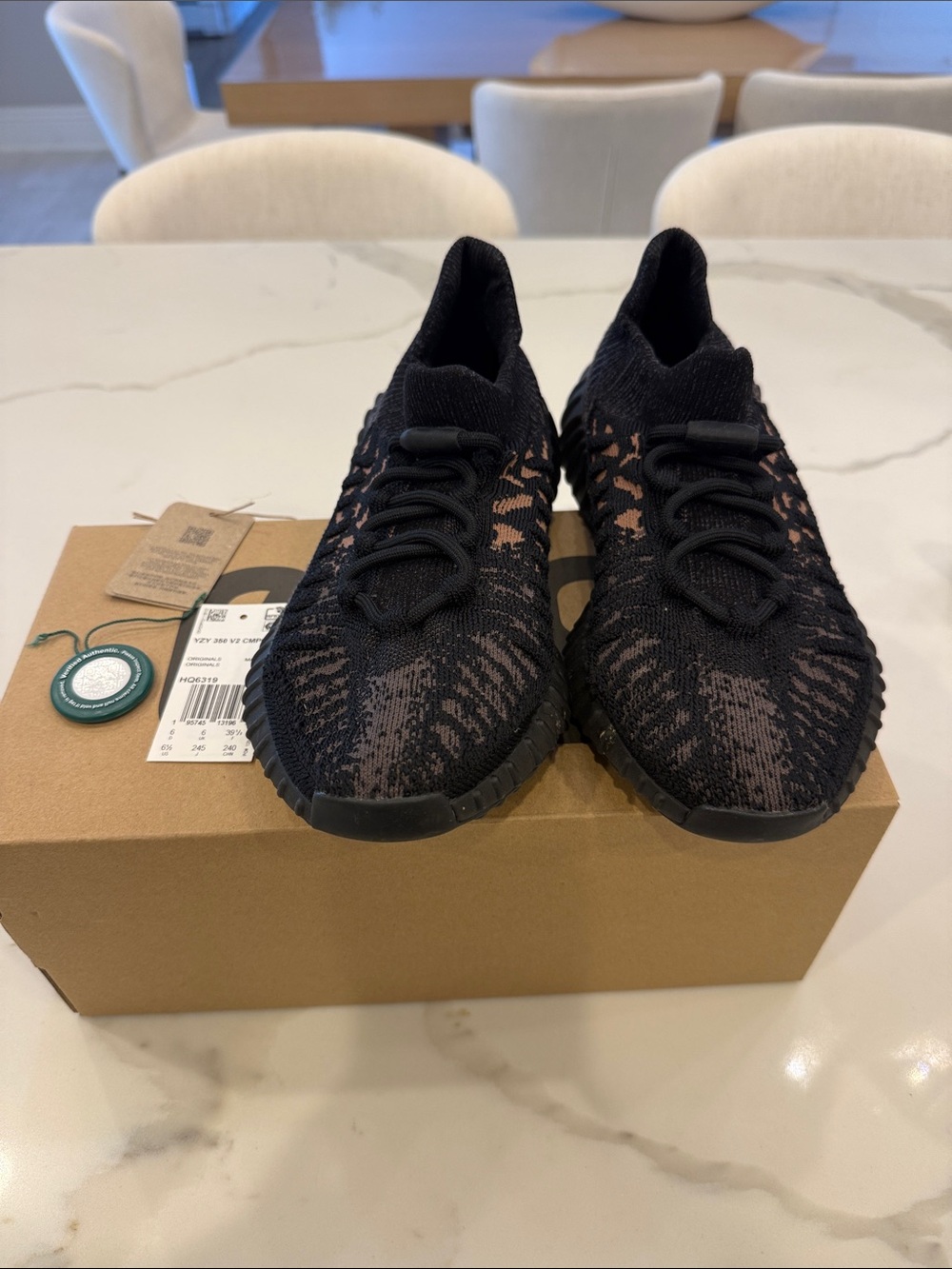 Yeezy Women's Knit Lace-Up Sneakers in Black and Brown